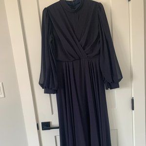modest Navy blue maxi dress by Tane